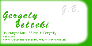 gergely belteki business card